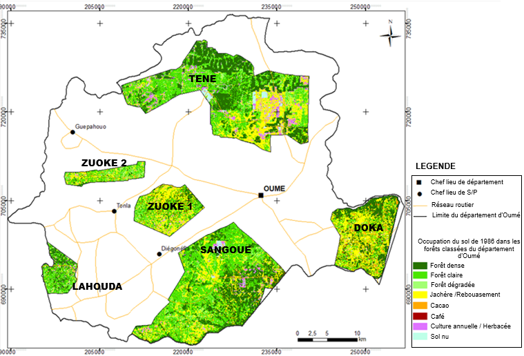 Occupation du sol 1986